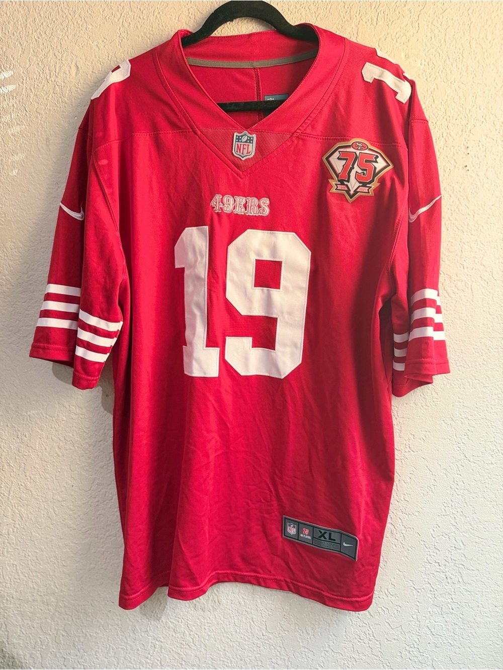 San Francisco 49ers #19 Red NFL Jersey size XL